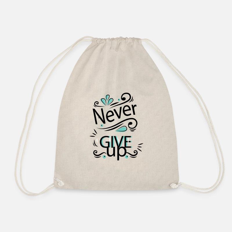 Never give up - Turnbeutel - Natur