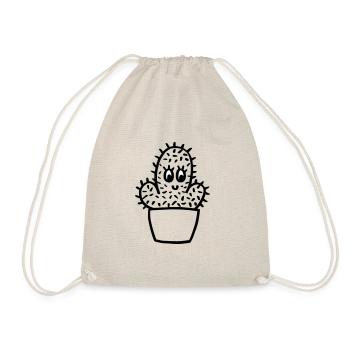 Small cactus, bicolor - Drawstring Bag - nature - Front