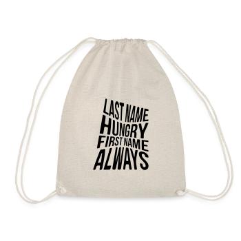 Nom affamé prénom toujours - Sac de sport léger - nature - Devant