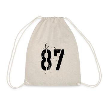 Number 87 - Drawstring Bag - nature - Front