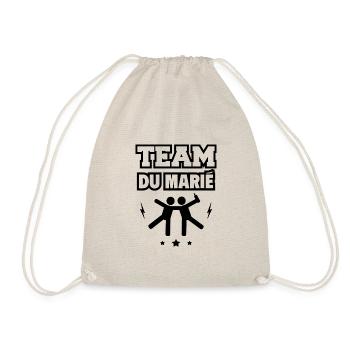 Team du marié,enterrement de vie de garçon,EVG - Sac de sport léger - nature - Devant