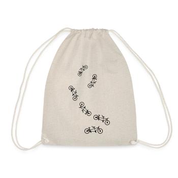 Bicycle tandem - Drawstring Bag - nature - Front