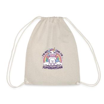 gay lesbian LGBTQ pride gaysian i gift - Drawstring Bag - nature - Front