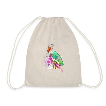 Shoebill Bird Ornithologist Forest I Gift - Drawstring Bag - nature - Front