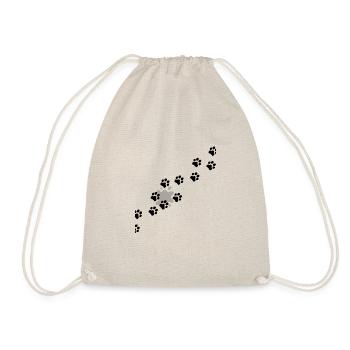 Black dog paws and stain - Drawstring Bag - nature - Front