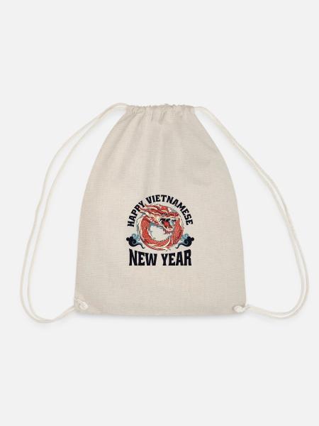 Vietnamesisches Neujahr Drache Vietnam I Geschenk - Turnbeutel - Natur
