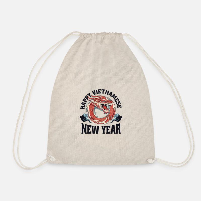 Vietnamesisches Neujahr Drache Vietnam I Geschenk - Turnbeutel - Natur