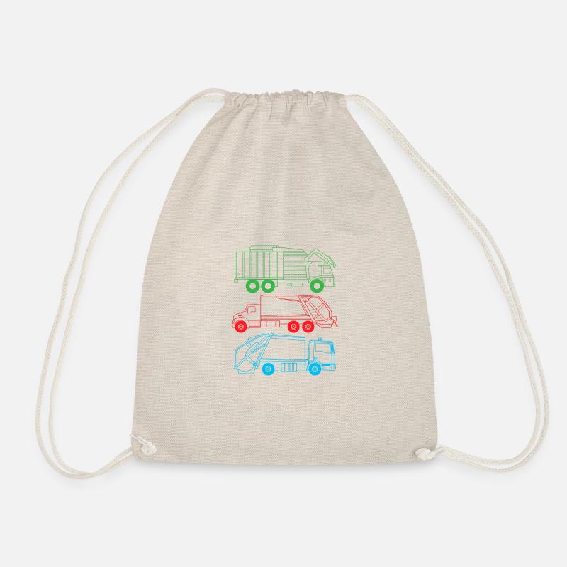 Garbage Truck Love Garbage Collection Child Boy I Gift - Drawstring Bag - nature