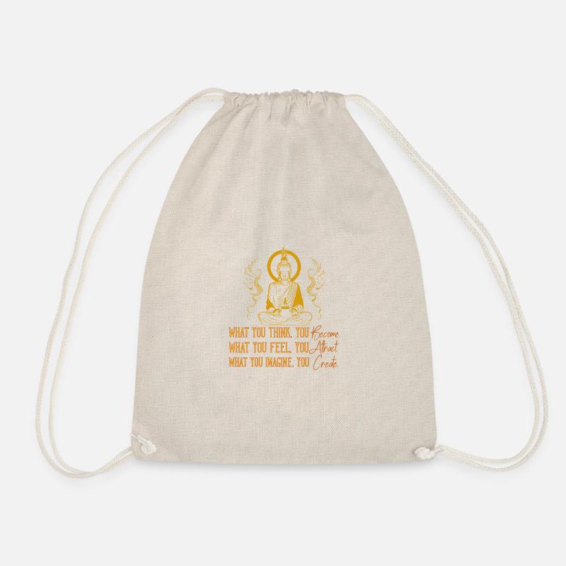 Buddha Mönch Namaste Buddhismus I Geschenk - Turnbeutel - Natur