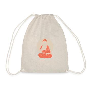 Buddha Monk Namaste Buddhism I Gift - Drawstring Bag - nature - Front