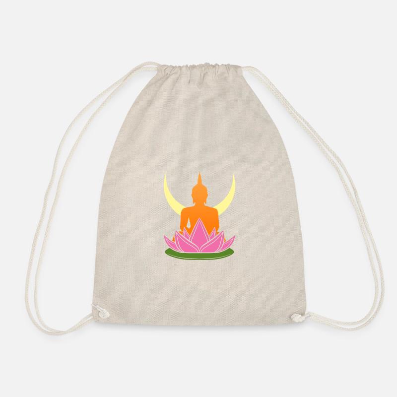 Buddha Mönch Namaste Buddhismus I Geschenk - Turnbeutel - Natur