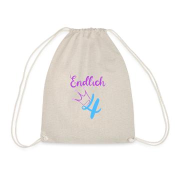 Finally 4 I am 4! - Drawstring Bag - nature - Front