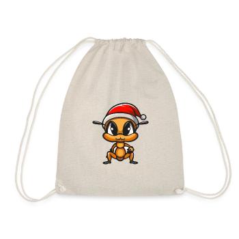 Ant Christmas - Drawstring Bag - nature - Front