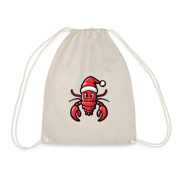 Lobster Crab Christmas - Drawstring Bag - nature - Front