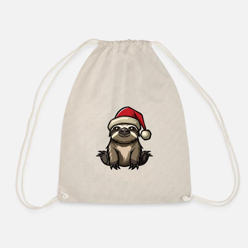 Faultier Weihnachten - Turnbeutel - Natur