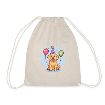 Golden Retriever Chiens Anniversaire Bande Dessinée Drôle - Sac de sport léger - nature - Devant