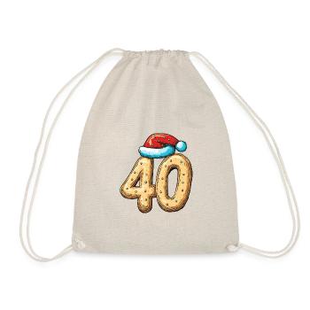 40 Numéro Noël - Sac de sport léger - nature - Devant