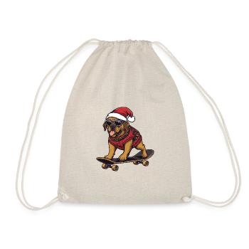 Mastiff Dog Christmas Funny - Drawstring Bag - nature - Front