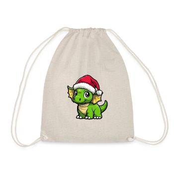 Dinosaure tricératops Noël mignon - Sac de sport léger - nature - Devant