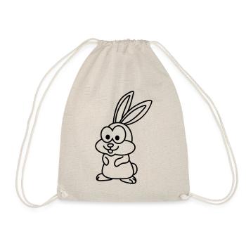 Rabbit Comic Animal - Drawstring Bag - nature - Front