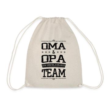 oma und opa team - Turnbeutel - Natur - Vorne
