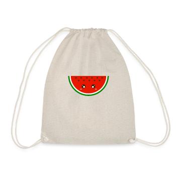 kawaii watermelon - Drawstring Bag - nature - Front
