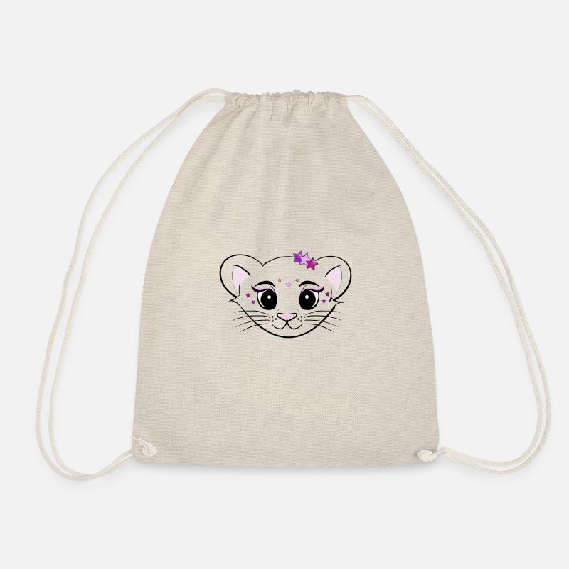 glitter cat - Turnbeutel - Natur