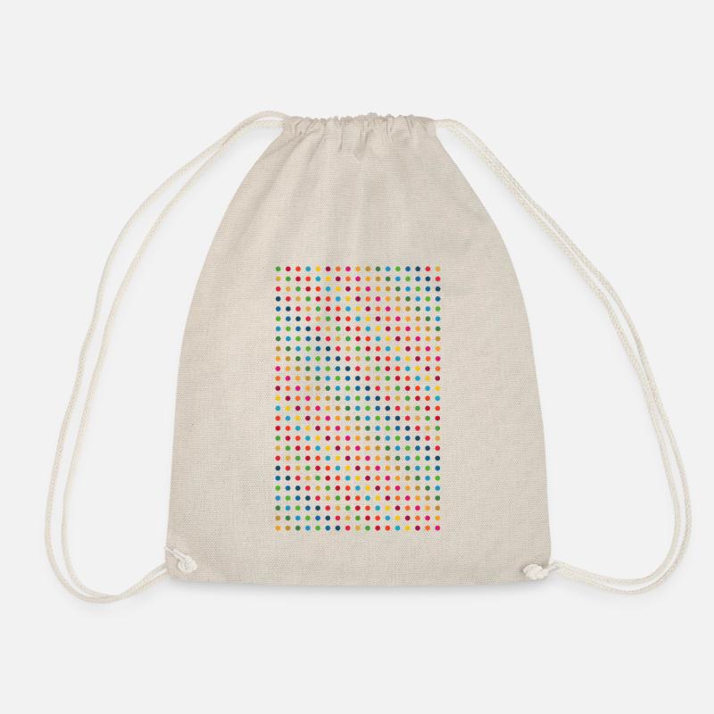 Buntes Punkt Design - Turnbeutel - Natur