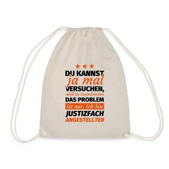 Justizfachangestellter Geschenk - Turnbeutel - Natur - Vorne