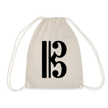 cle had music notes - Drawstring Bag - nature - Front