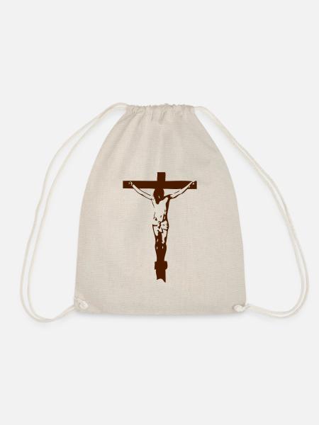 christ kreuz - Turnbeutel - Natur