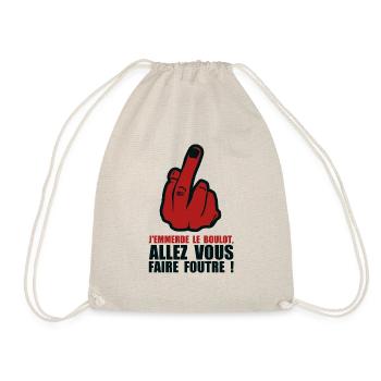 emmerde boulot allez faire foutre insulte humour - Sac de sport léger - nature - Devant