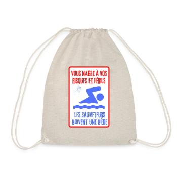 les sauveteurs boivent une bière - Sac de sport léger - nature - Devant