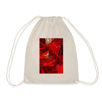 Fabric red pattern abstract - Turnbeutel - Natur - Vorne