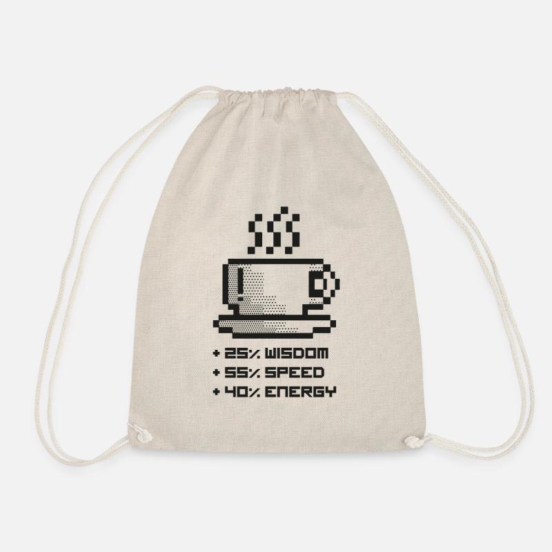 Gamer coffee - Drawstring Bag - nature