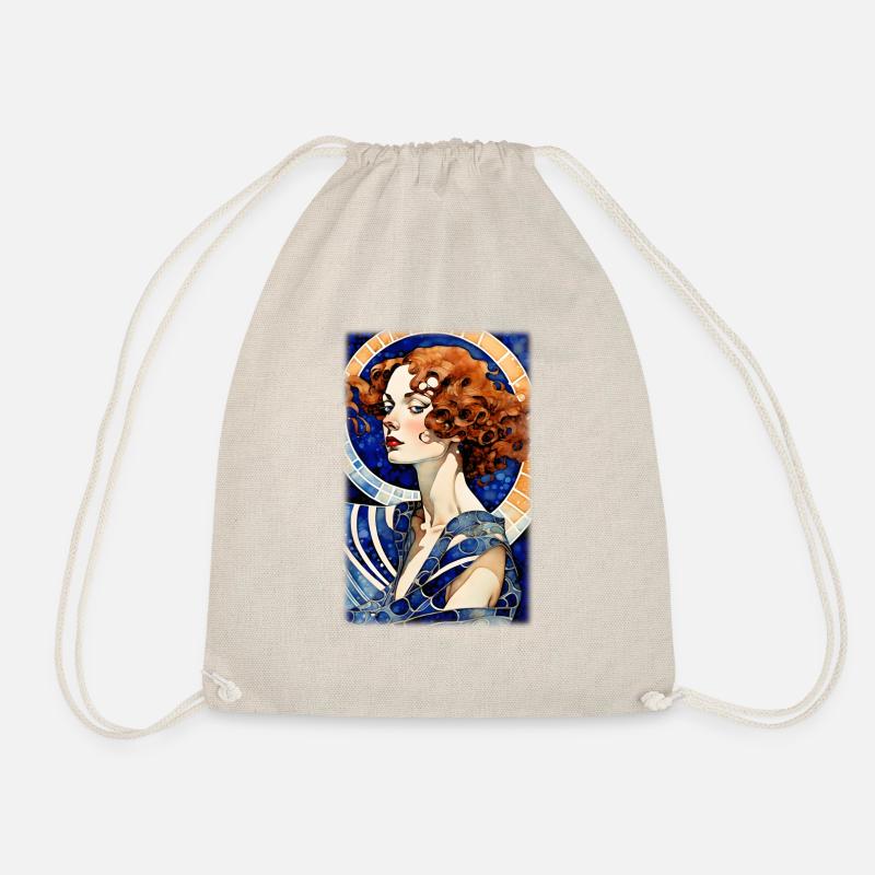 Art Deco 1 - Drawstring Bag - nature