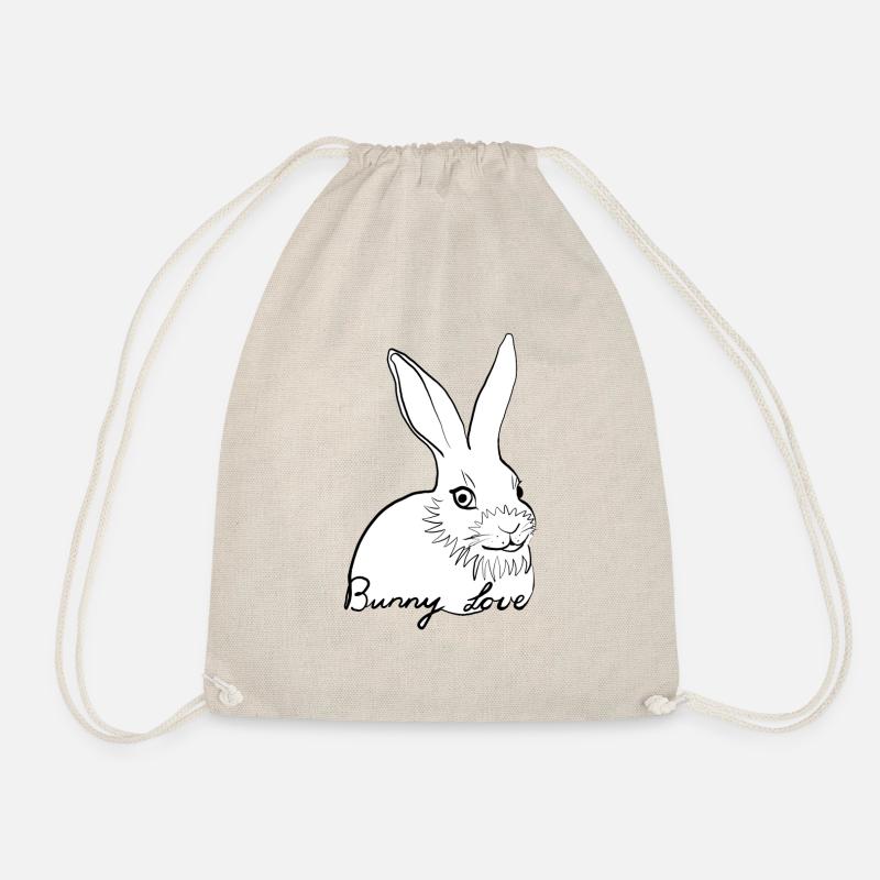 Bunny Love - Drawstring Bag - nature