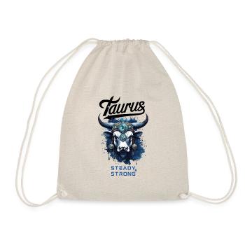 Taurus Cosmic Zodiac Sign - Drawstring Bag - nature - Front
