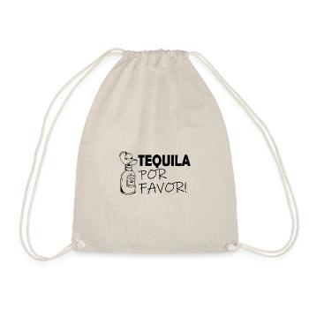 Tequila liquor alcohol sombrero - Drawstring Bag - nature - Front