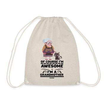 Of Course I'm Awesome I'm A Grandmother - Drawstring Bag - nature - Front