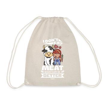 Je ne mange pas de viande bien-être animal végétalien - Sac de sport léger - nature - Devant