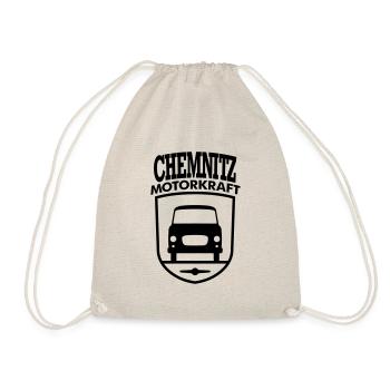 Barkas B1000 Motorkraft Chemnitz Wappen - Turnbeutel - Natur - Vorne