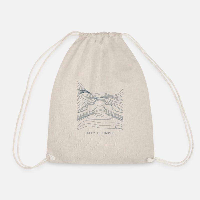 Keep It Simple [Blau] - Turnbeutel - Natur