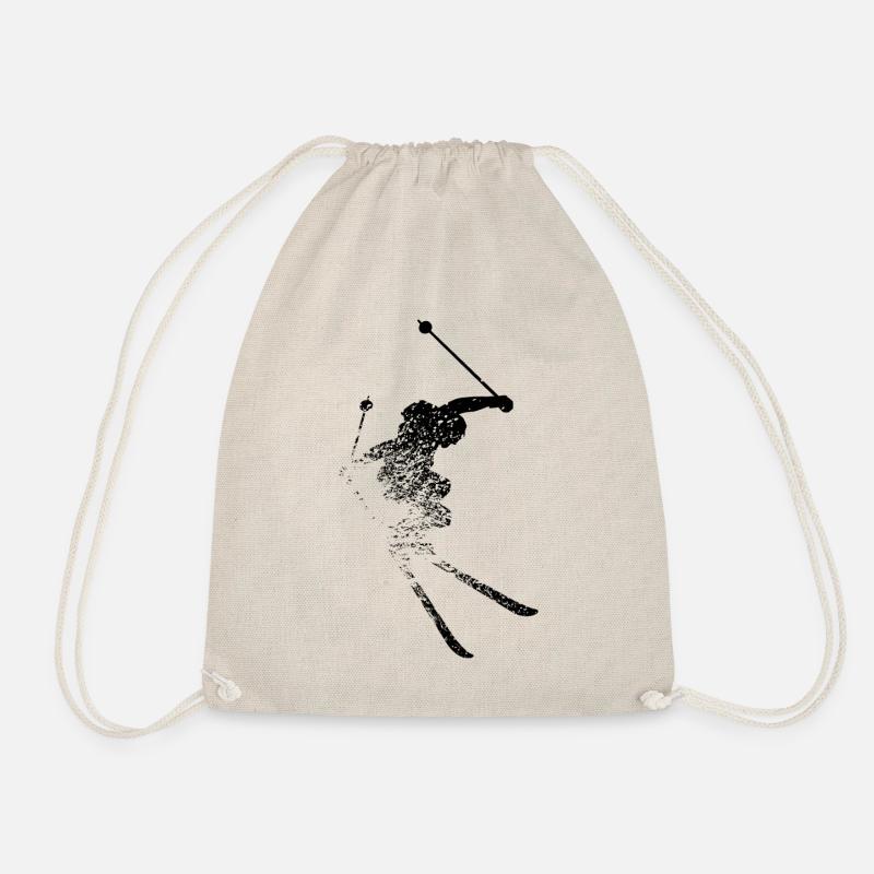 Ski, winter, skiing, snow, sport - Drawstring Bag - nature