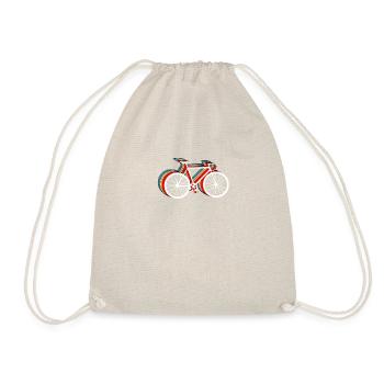 Retro Bicycle Road Bike Vintage Bike Cyclist - Drawstring Bag - nature - Front