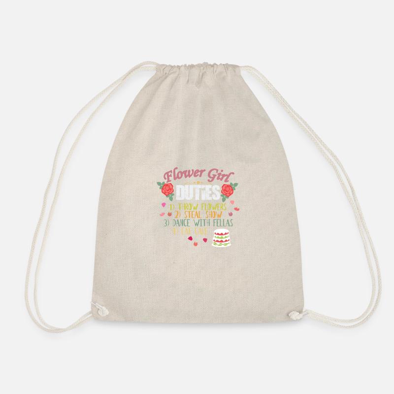 Flower Girl Duties - Blumenmädchen - Drawstring Bag - nature