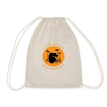 Drummer Drummer Musical Instrument - Drawstring Bag - nature - Front