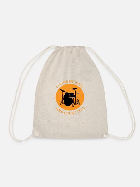 Drummer Drummer Musical Instrument - Drawstring Bag - nature