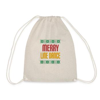 Line dance Christmas Ugly T-Shirt I Xmas Gift - Drawstring Bag - nature - Front