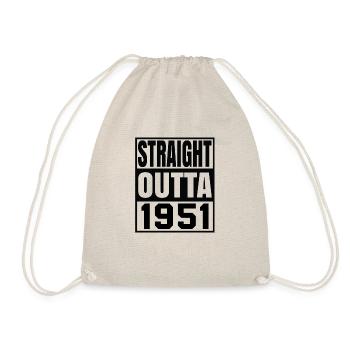 STRAIGHT OUTTA 1951 - Turnbeutel - Natur - Vorne